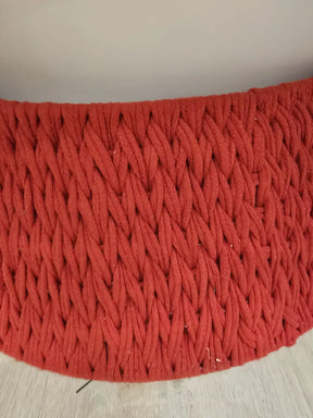 Saia Rígida Trançada Vermelha 67cm para Árvore de Natal