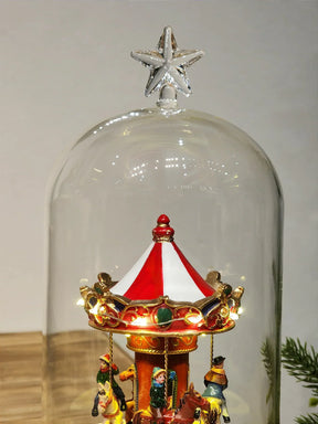 Globo de Vidro Carrossel 26cm • Luz, Som e Movimento