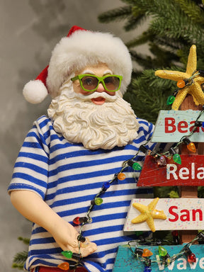 PAPAI NOEL NA PRAIA COLEÇÃO KURT S. ADLER 27CM