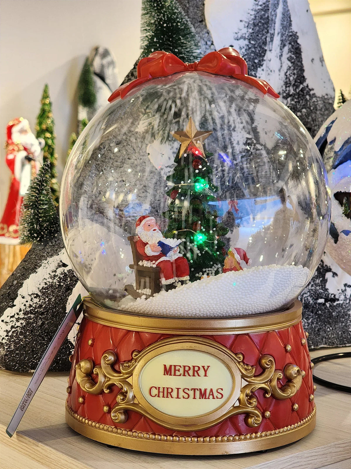 Globo de Vidro Carrossel 26cm • Luz, Som e Movimento