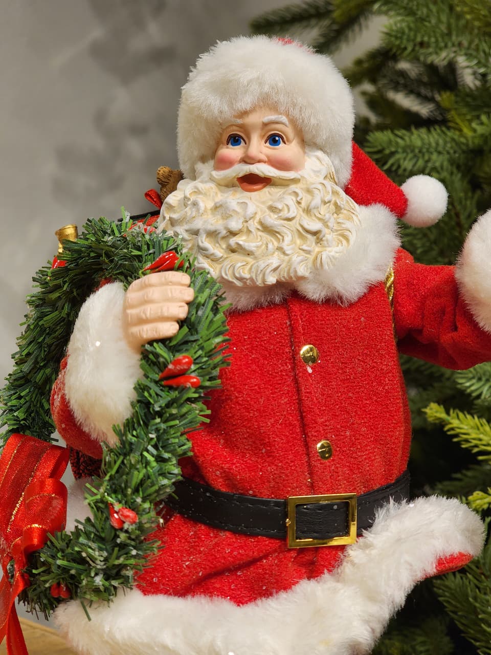 PAPAI NOEL COM LANTERNA COLEÇÃO KURT S. ADLER 27CM